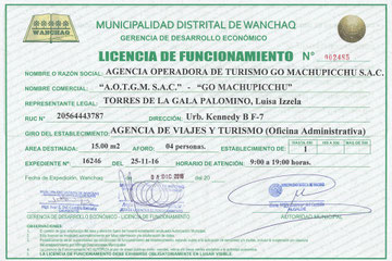 Licencia de funcionamiento